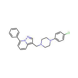 Clc1ccc(N2CCN(Cc3cnn4c(-c5ccccc5)cccc34)CC2)cc1 ZINC000013438656