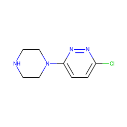 Clc1ccc(N2CCNCC2)nn1 ZINC000004502282