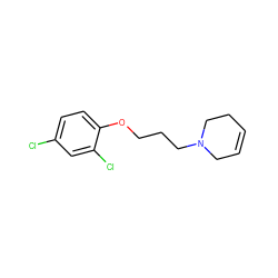 Clc1ccc(OCCCN2CC=CCC2)c(Cl)c1 ZINC000034577406