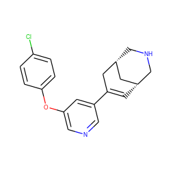 Clc1ccc(Oc2cncc(C3=C[C@H]4CNC[C@@H](C3)C4)c2)cc1 ZINC000095572886