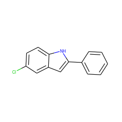 Clc1ccc2[nH]c(-c3ccccc3)cc2c1 ZINC000001394605