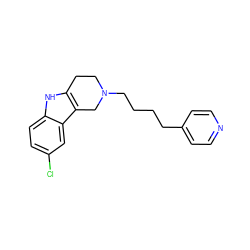 Clc1ccc2[nH]c3c(c2c1)CN(CCCCc1ccncc1)CC3 ZINC000029483863