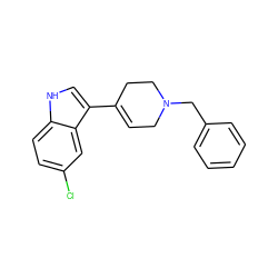 Clc1ccc2[nH]cc(C3=CCN(Cc4ccccc4)CC3)c2c1 ZINC000036221537