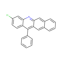 Clc1ccc2c(-c3ccccc3)c3cc4ccccc4cc3nc2c1 ZINC001772610889