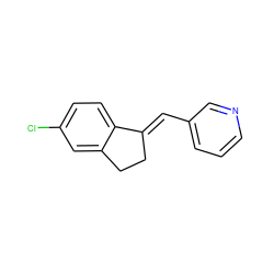 Clc1ccc2c(c1)CC/C2=C\c1cccnc1 ZINC000013610774