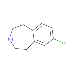 Clc1ccc2c(c1)CCNCC2 ZINC000028136570