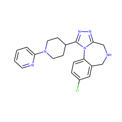 Clc1ccc2c(c1)CNCc1nnc(C3CCN(c4ccccn4)CC3)n1-2 ZINC000072124265