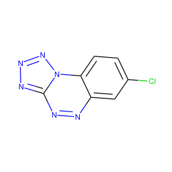 Clc1ccc2c(c1)nnc1nnnn12 ZINC000001038968