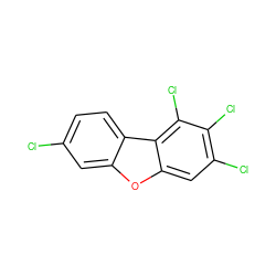 Clc1ccc2c(c1)oc1cc(Cl)c(Cl)c(Cl)c12 ZINC000005844741