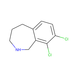 Clc1ccc2c(c1Cl)CNCCC2 ZINC000002047666