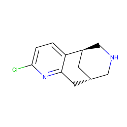 Clc1ccc2c(n1)C[C@H]1CNC[C@H]2C1 ZINC000169326796