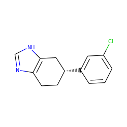 Clc1cccc([C@@H]2CCc3nc[nH]c3C2)c1 ZINC000040980282