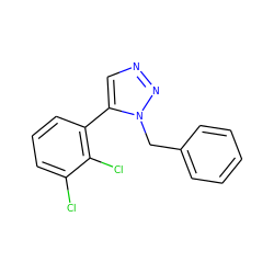 Clc1cccc(-c2cnnn2Cc2ccccc2)c1Cl ZINC000028897814