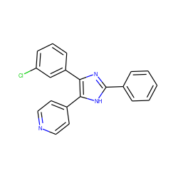 Clc1cccc(-c2nc(-c3ccccc3)[nH]c2-c2ccncc2)c1 ZINC000008536634