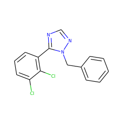 Clc1cccc(-c2ncnn2Cc2ccccc2)c1Cl ZINC000028897808