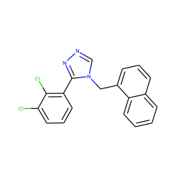 Clc1cccc(-c2nncn2Cc2cccc3ccccc23)c1Cl ZINC000028897915