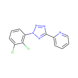 Clc1cccc(-n2nnc(-c3ccccn3)n2)c1Cl ZINC000028528733