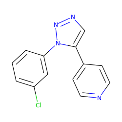 Clc1cccc(-n2nncc2-c2ccncc2)c1 ZINC000026161744