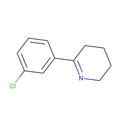 Clc1cccc(C2=NCCCC2)c1 ZINC000653699915