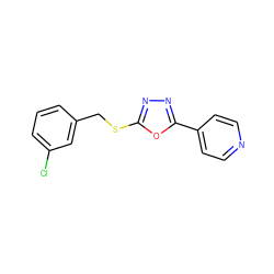 Clc1cccc(CSc2nnc(-c3ccncc3)o2)c1 ZINC000005375857