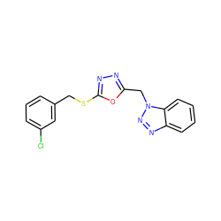 Clc1cccc(CSc2nnc(Cn3nnc4ccccc43)o2)c1 ZINC000096271747