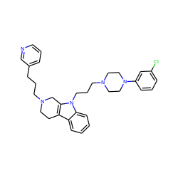 Clc1cccc(N2CCN(CCCn3c4c(c5ccccc53)CCN(CCCc3cccnc3)C4)CC2)c1 ZINC000036093023