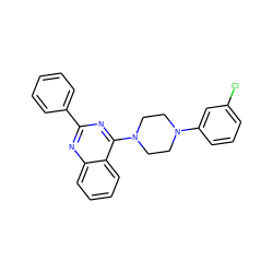 Clc1cccc(N2CCN(c3nc(-c4ccccc4)nc4ccccc34)CC2)c1 ZINC000095572055