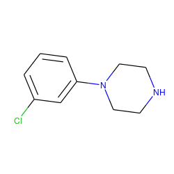 Clc1cccc(N2CCNCC2)c1 ZINC000000004285