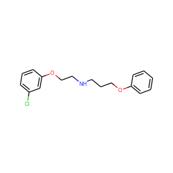 Clc1cccc(OCCNCCCOc2ccccc2)c1 ZINC000013766774