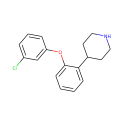 Clc1cccc(Oc2ccccc2C2CCNCC2)c1 ZINC000045301046