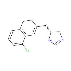 Clc1cccc2c1C=C(C[C@@H]1CN=CN1)CC2 ZINC000013862054