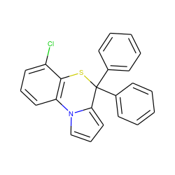 Clc1cccc2c1SC(c1ccccc1)(c1ccccc1)c1cccn1-2 ZINC000013651991