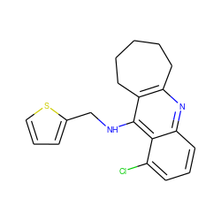 Clc1cccc2nc3c(c(NCc4cccs4)c12)CCCCC3 ZINC000013864106