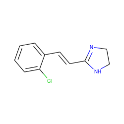 Clc1ccccc1/C=C/C1=NCCN1 ZINC000306197844