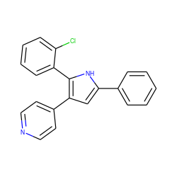 Clc1ccccc1-c1[nH]c(-c2ccccc2)cc1-c1ccncc1 ZINC000000022123