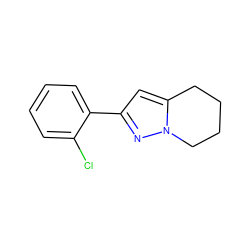 Clc1ccccc1-c1cc2n(n1)CCCC2 ZINC000096911191