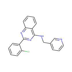 Clc1ccccc1-c1nc(NCc2cccnc2)c2ccccc2n1 ZINC000000142047