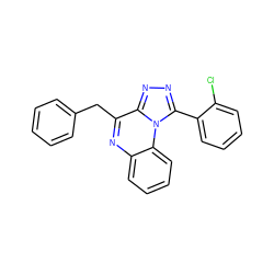 Clc1ccccc1-c1nnc2c(Cc3ccccc3)nc3ccccc3n12 ZINC000064540352