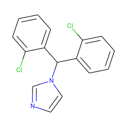 Clc1ccccc1C(c1ccccc1Cl)n1ccnc1 ZINC000027426047