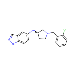 Clc1ccccc1CN1CC[C@@H](Nc2ccc3[nH]ncc3c2)C1 ZINC000028642015