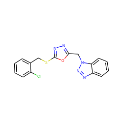 Clc1ccccc1CSc1nnc(Cn2nnc3ccccc32)o1 ZINC000096271753