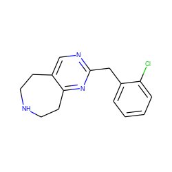 Clc1ccccc1Cc1ncc2c(n1)CCNCC2 ZINC000071335238