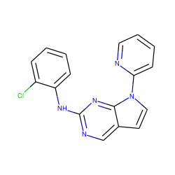 Clc1ccccc1Nc1ncc2ccn(-c3ccccn3)c2n1 ZINC000036348653