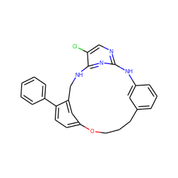 Clc1cnc2nc1NCc1cc(ccc1-c1ccccc1)OCCCc1cccc(c1)N2 ZINC000142443604