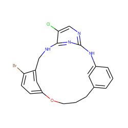 Clc1cnc2nc1NCc1cc(ccc1Br)OCCCc1cccc(c1)N2 ZINC000142443381