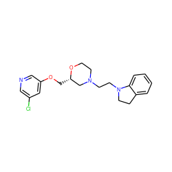 Clc1cncc(OC[C@H]2CN(CCN3CCc4ccccc43)CCO2)c1 ZINC000149653592