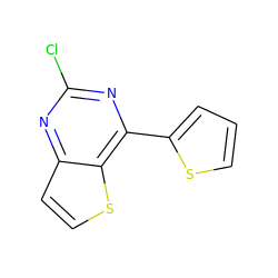 Clc1nc(-c2cccs2)c2sccc2n1 ZINC000029046306