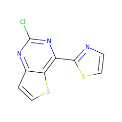 Clc1nc(-c2nccs2)c2sccc2n1 ZINC000029047659