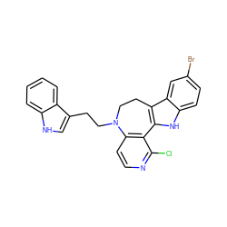 Clc1nccc2c1-c1[nH]c3ccc(Br)cc3c1CCN2CCc1c[nH]c2ccccc12 ZINC000043013141