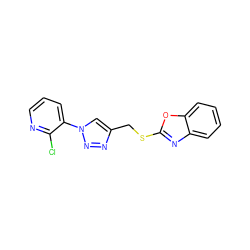 Clc1ncccc1-n1cc(CSc2nc3ccccc3o2)nn1 ZINC000169340334